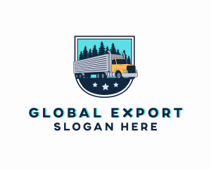 Logistics Cargo Truck logo