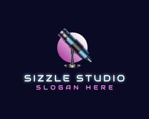 Podcast Studio Microphone logo design