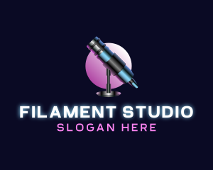 Podcast Studio Microphone logo design