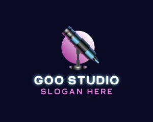 Podcast Studio Microphone logo design