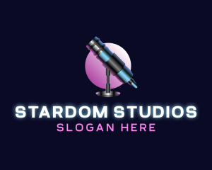 Podcast Studio Microphone logo design