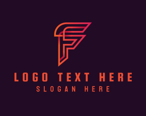  Tech Startup Letter F logo