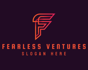  Tech Startup Letter F logo design