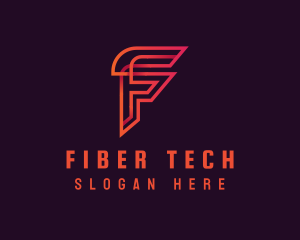  Tech Startup Letter F logo design