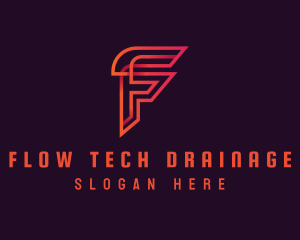  Tech Startup Letter F logo design