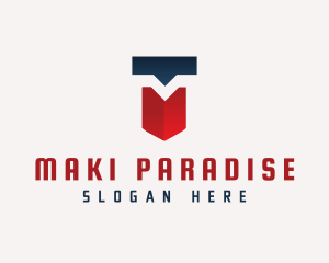 Professional Security Shield Letter M logo design