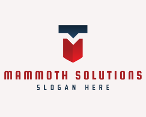 Professional Security Shield Letter M logo design