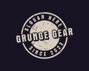 Circle Grunge Stamp logo