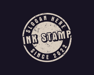 Circle Grunge Stamp logo