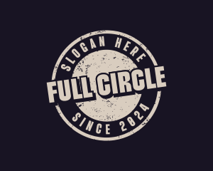 Circle Grunge Stamp logo design