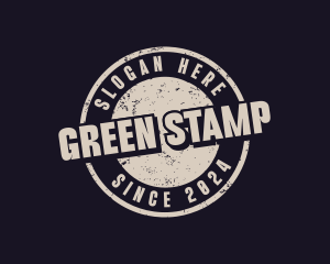 Circle Grunge Stamp logo design