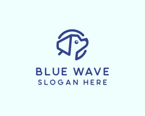 Blue Puppy Dog logo design