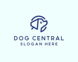 Blue Puppy Dog logo design