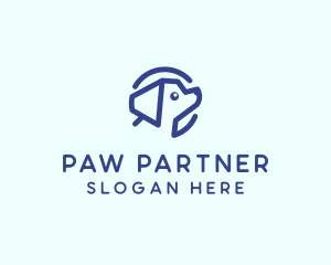 Blue Puppy Dog logo design