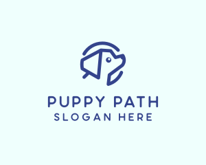 Blue Puppy Dog logo design