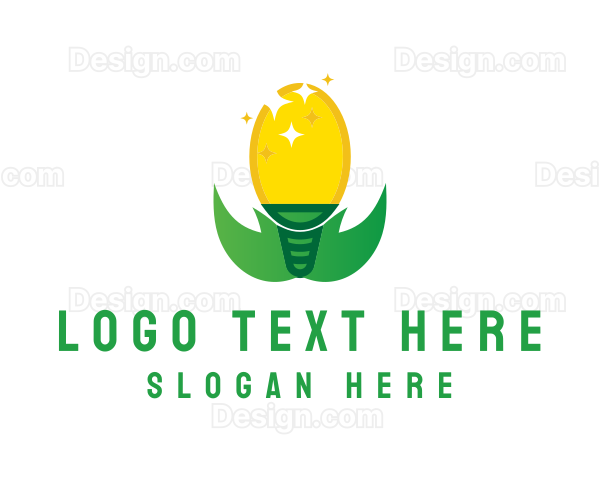 Eco Friendly Light Bulb Logo