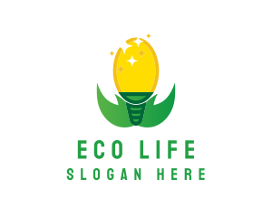 Eco Friendly Light Bulb logo design