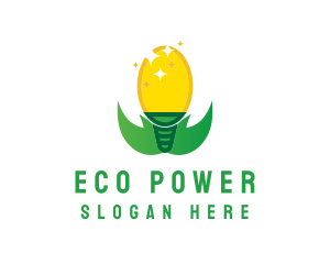 Eco Friendly Light Bulb logo design