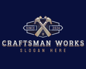 Hammer Construction Builder logo design