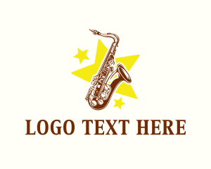 Musical Saxophone Instrument logo