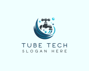 Faucet Water Plumbing logo design