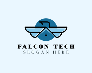 Realty House Falcon Wings logo design