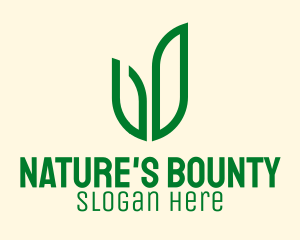 Natural Green Herbs  logo design