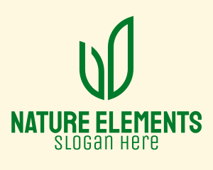 Natural Green Herbs  logo design