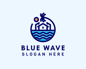 Blue Summer Resort logo design