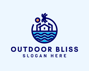 Blue Summer Resort logo design