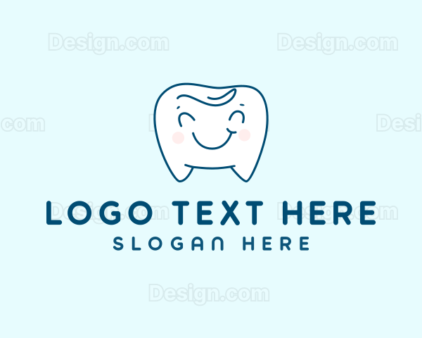 Happy Smiling Tooth Logo