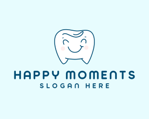 Happy Smiling Tooth logo design