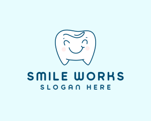 Happy Smiling Tooth logo design