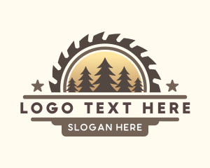 Sawmill Lumberjack Logging logo