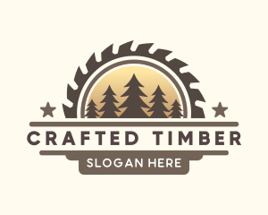 Sawmill Lumberjack Logging logo design