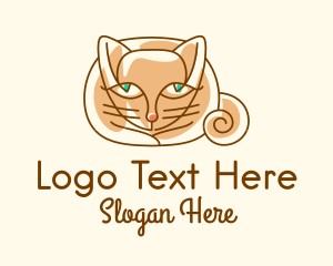 Siamese Cat Pet logo design
