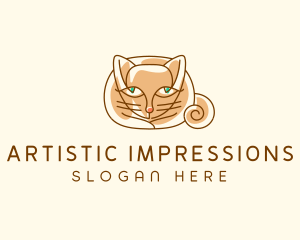 Siamese Cat Pet logo design