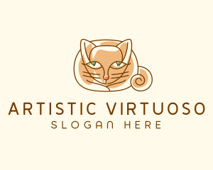 Siamese Cat Pet logo design