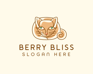 Siamese Cat Pet logo design