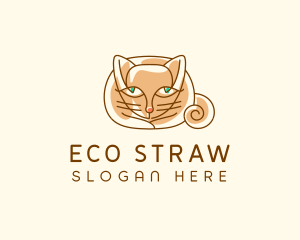 Siamese Cat Pet logo design