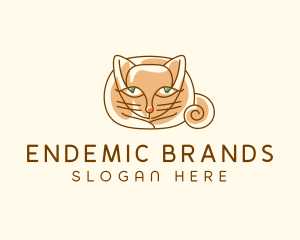 Siamese Cat Pet logo design