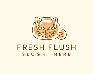 Siamese Cat Pet logo design