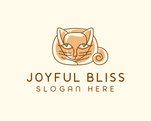 Siamese Cat Pet logo design