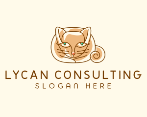 Siamese Cat Pet logo design