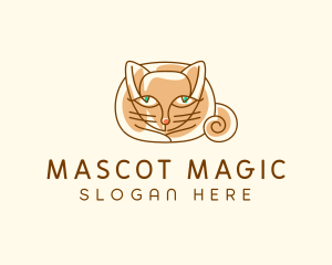 Siamese Cat Pet logo design