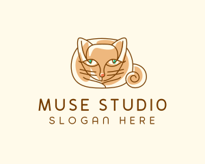 Siamese Cat Pet logo design