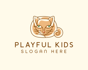 Siamese Cat Pet logo design