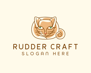 Siamese Cat Pet logo design