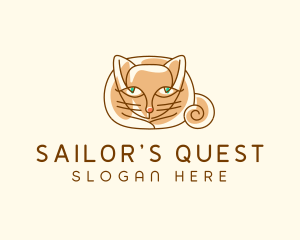 Siamese Cat Pet logo design