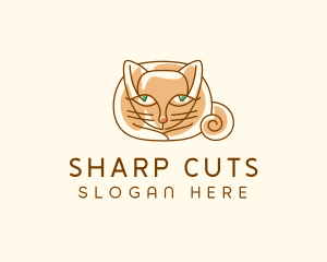 Siamese Cat Pet logo design